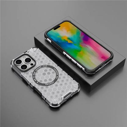 MagSafe futrola za Apple iPhone 16 Pro Max, Techsuit, HoneyComb Shield, Bijela