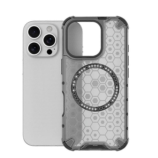 MagSafe maska za Apple iPhone 16 Pro Max, Techsuit, HoneyComb Shield, Crna