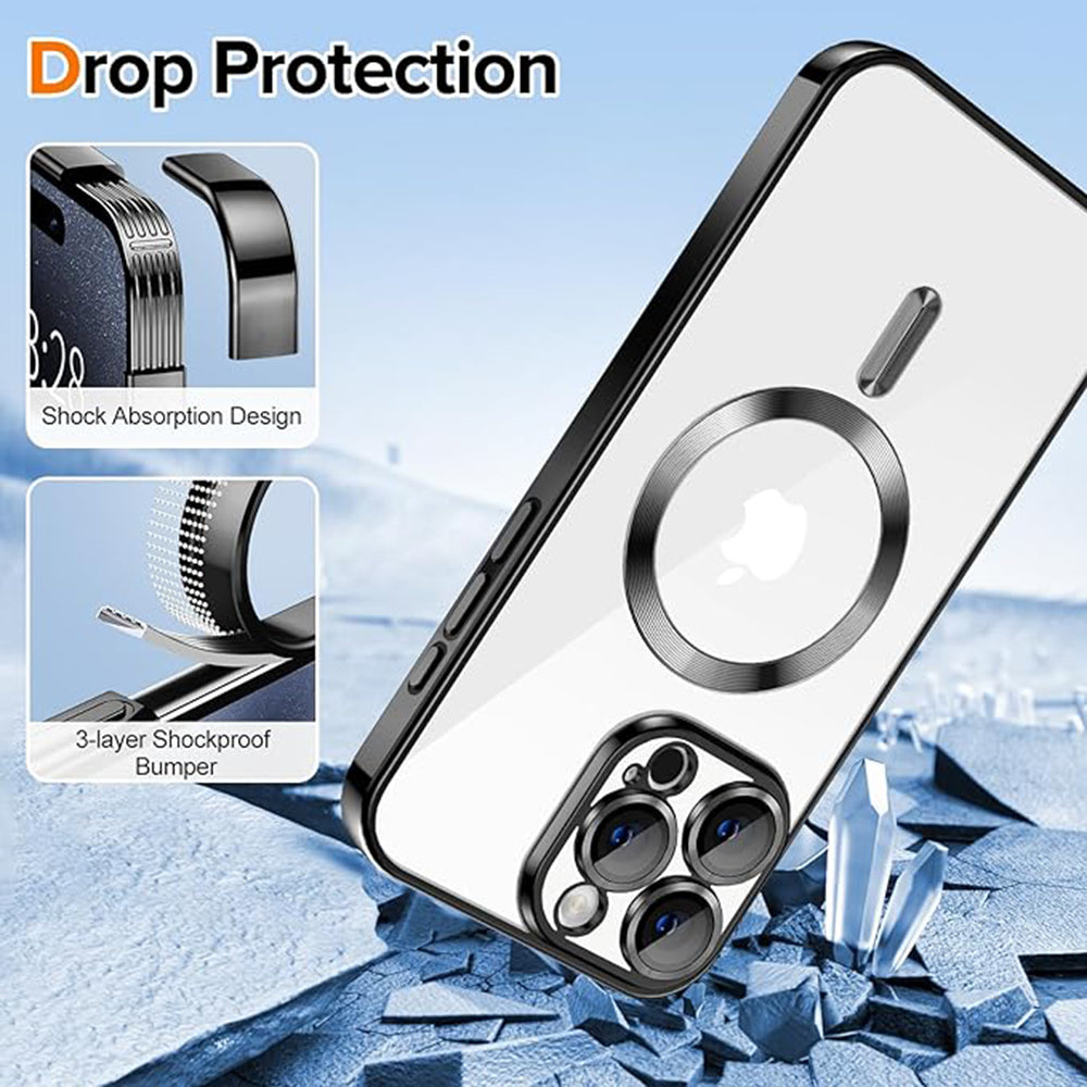 MagSafe futrola za Apple iPhone 16 Pro Max, Techsuit, Luxury Crystal, Tamno Plava