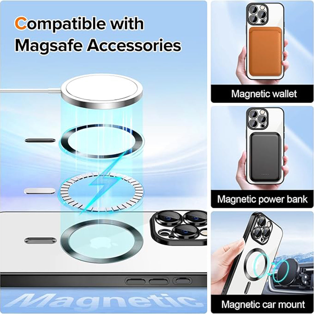 MagSafe futrola za Apple iPhone 16 Pro Max, Techsuit, Luxury Crystal, Tamno Plava