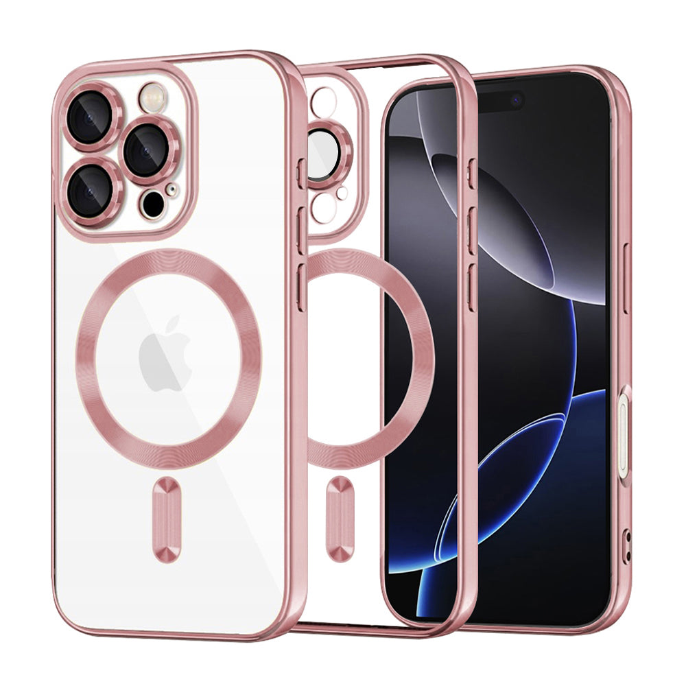 MagSafe futrola za Apple iPhone 16 Pro Max, Techsuit, Luxury Crystal, Roza