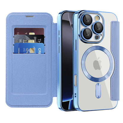MagSafe futrola za Apple iPhone 16 Pro Max, Techsuit, SmartMag Book, Plava