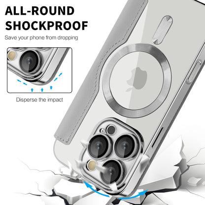 MagSafe futrola za Apple iPhone 16 Pro Max, Techsuit, SmartMag Book, Siva