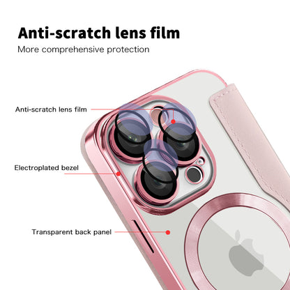 MagSafe futrola za Apple iPhone 16 Pro Max, Techsuit, SmartMag Book, Roza