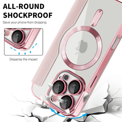 MagSafe futrola za Apple iPhone 16 Pro Max, Techsuit, SmartMag Book, Roza
