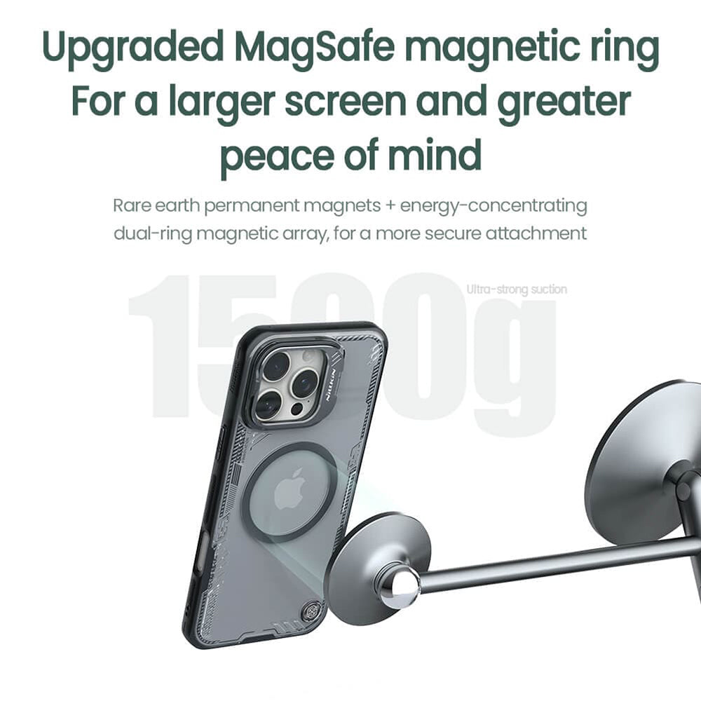 MagSafe futrola za Apple iPhone 16 Pro, Nillkin, Iceblade Prop (s izrezom za kameru), Zelena