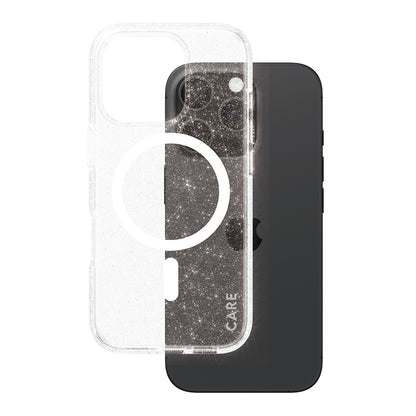 Futrola MagSafe za Apple iPhone 16 Pro, PanzerGlass, Care Urban Combat Star Lit, Bijela Prozirna