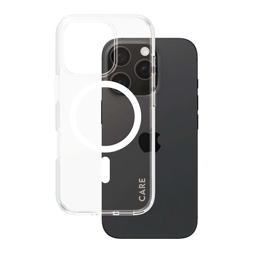 MagSafe futrola za Apple iPhone 16 Pro, PanzerGlass, Care Urban Combat, Bijela Prozirna