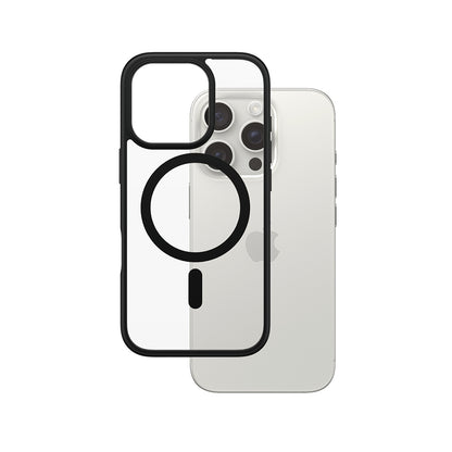 MagSafe futrola za Apple iPhone 16 Pro, PanzerGlass, Frame, Crna Transparentna