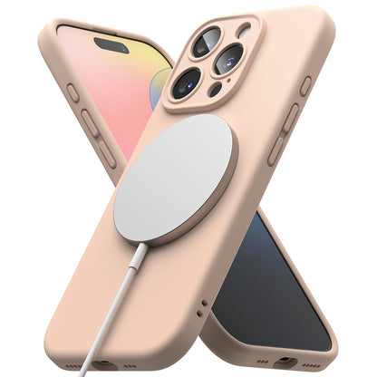 MagSafe maska za Apple iPhone 16 Pro, Ringke, Silikonska, Roza