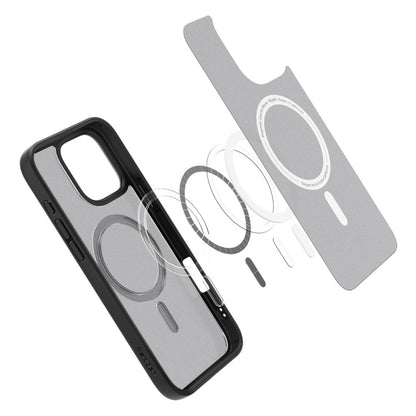 MagSafe futrola za Apple iPhone 16 Pro, Spigen, Ultra Hybrid, Crna Satinirana ACS08134
