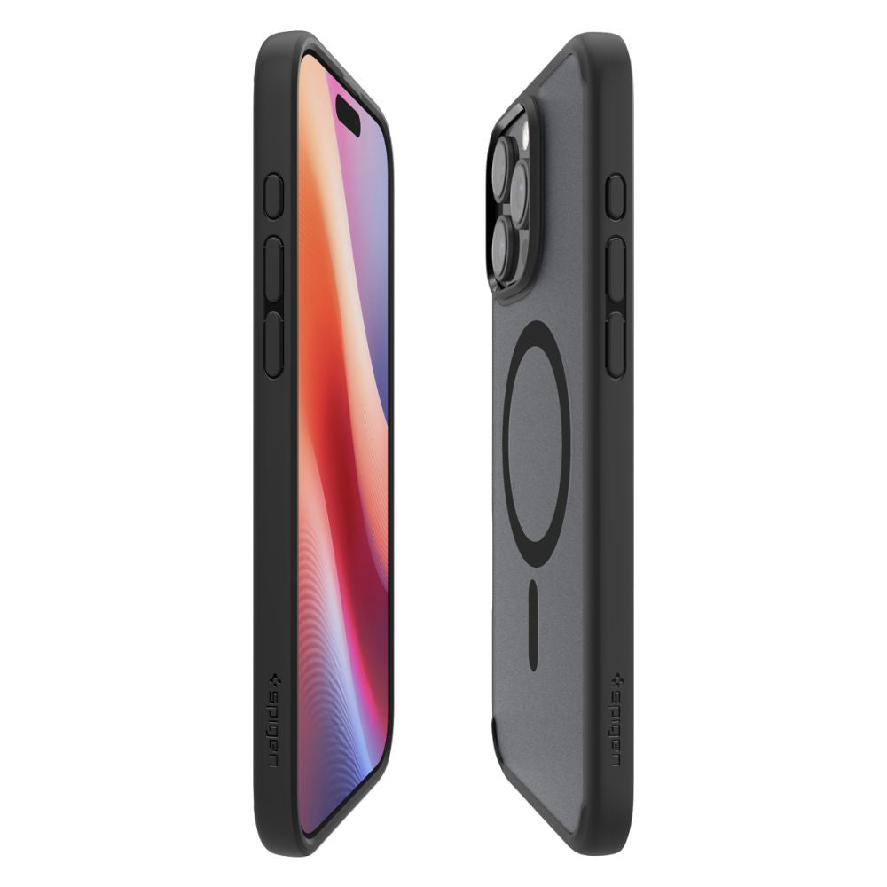 MagSafe futrola za Apple iPhone 16 Pro, Spigen, Ultra Hybrid, Crna Satinirana ACS08134