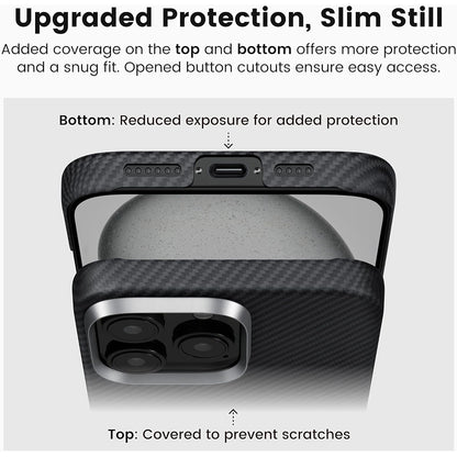 MagSafe futrola za Apple iPhone 16 Pro, Techsuit, Aramid Fiber, Crna