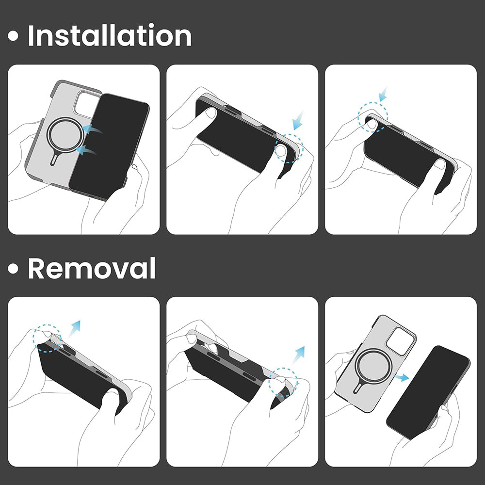 MagSafe futrola za Apple iPhone 16 Pro, Techsuit, Aramid Fiber, Crna