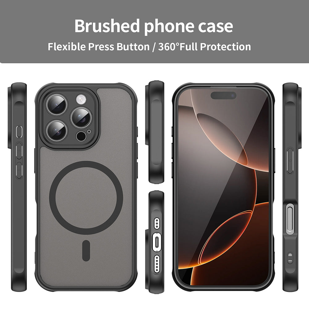 MagSafe futrola za Apple iPhone 16 Pro, Techsuit, HaloFrost II, Crna