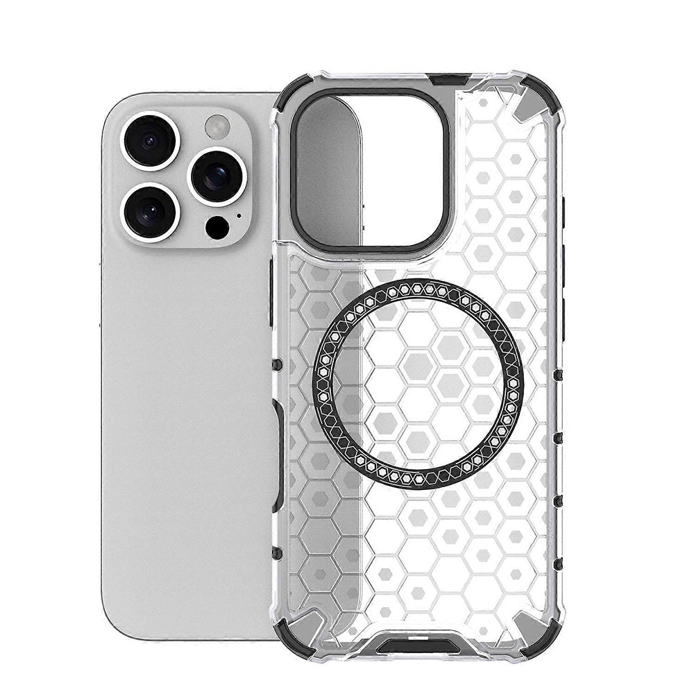 MagSafe futrola za Apple iPhone 16 Pro, Techsuit, HoneyComb Shield, Bijela