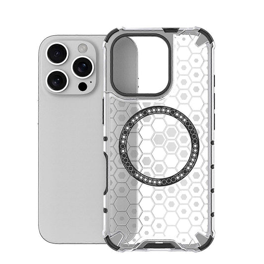 MagSafe futrola za Apple iPhone 16 Pro, Techsuit, HoneyComb Shield, Bijela