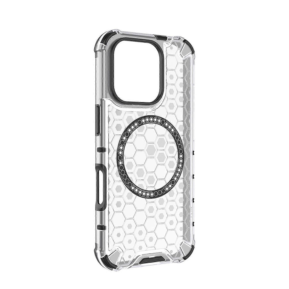 MagSafe futrola za Apple iPhone 16 Pro, Techsuit, HoneyComb Shield, Bijela