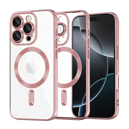 MagSafe maska za Apple iPhone 16 Pro, Techsuit, Luxury Crystal, Roza