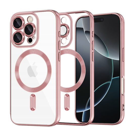 MagSafe maska za Apple iPhone 16 Pro, Techsuit, Luxury Crystal, Roza