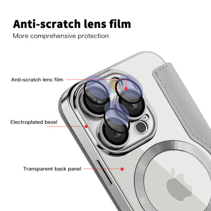 MagSafe futrola za Apple iPhone 16 Pro, Techsuit, SmartMag Book, Siva