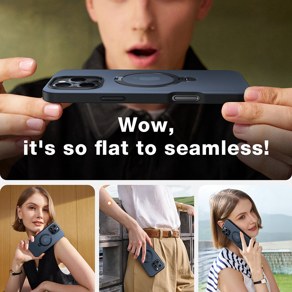 Futrola MagSafe za Apple iPhone 16 Pro, Torras, Ostand Spin, Prozirna