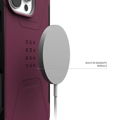MagSafe futrola za Apple iPhone 16 Pro, Urban Armor Gear, Civilian, Bordo