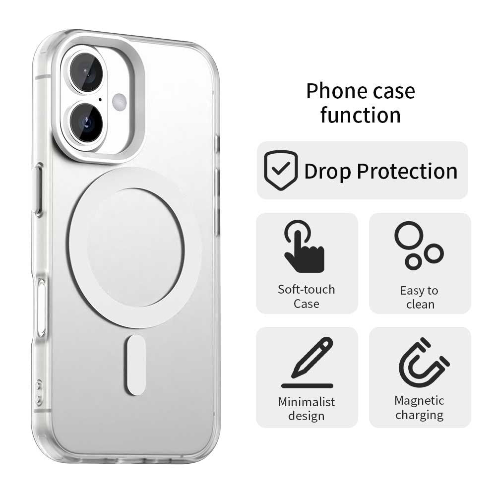 MagSafe futrola za Apple iPhone 16, Techsuit, CandyCase, Bijela