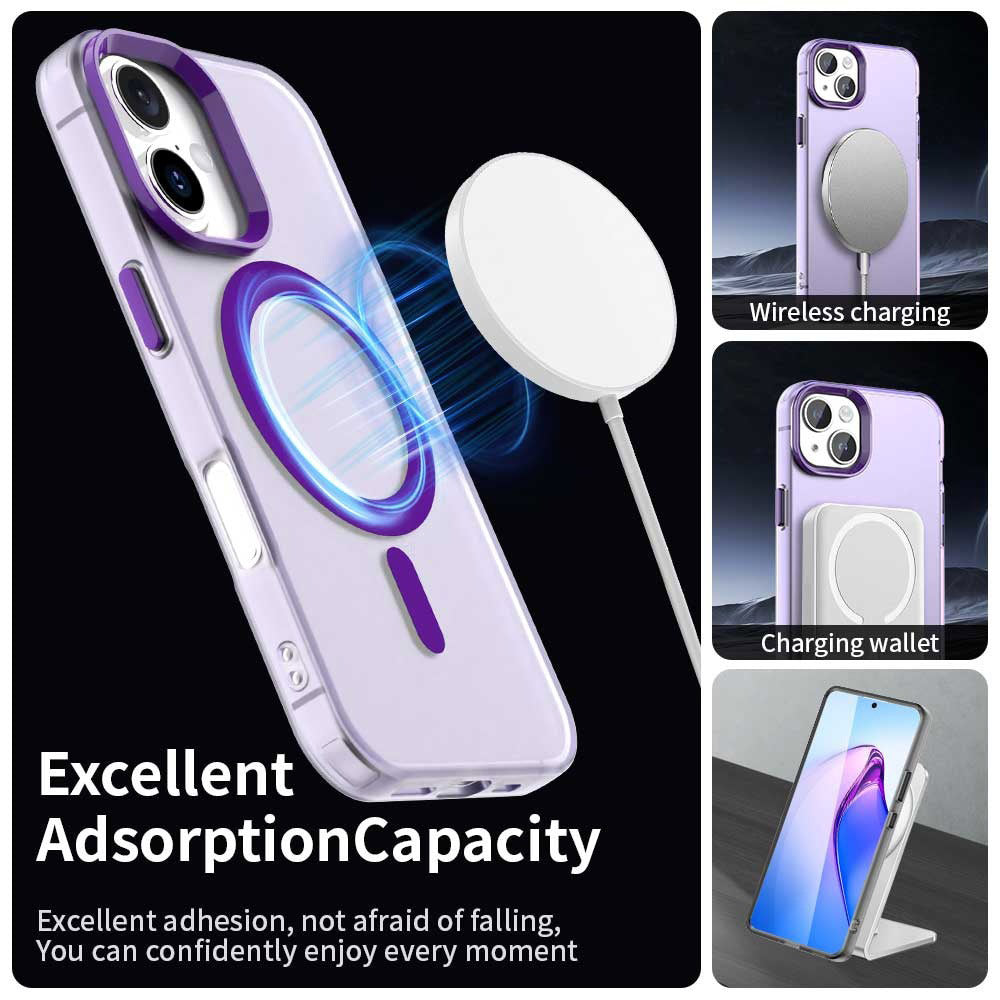MagSafe futrola za Apple iPhone 16, Techsuit, CandyCase, Ljubičasta