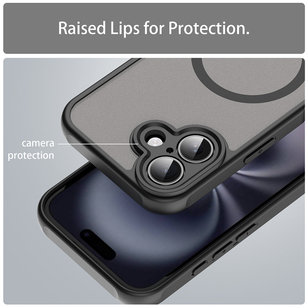 MagSafe futrola za Apple iPhone 16, Techsuit, HaloFrost II, Crna