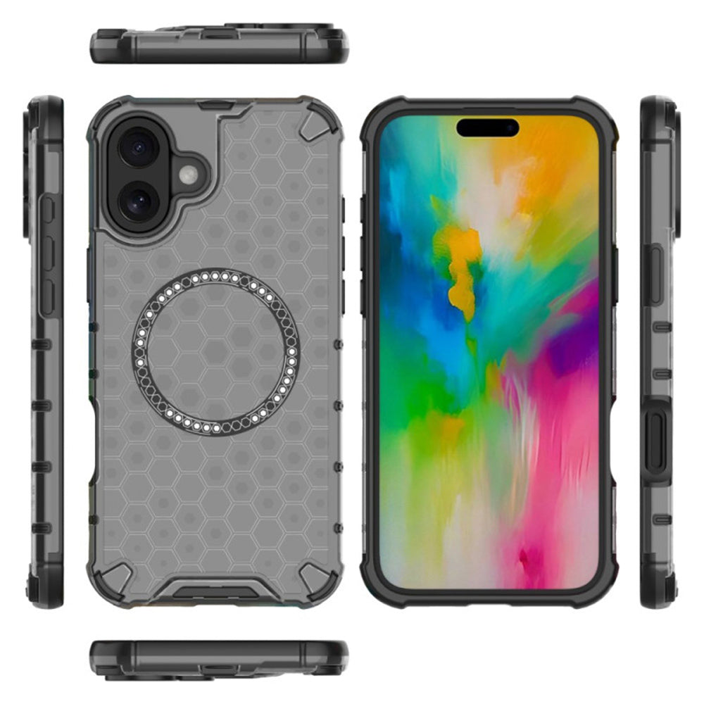 MagSafe maska za Apple iPhone 16, Techsuit, HoneyComb Shield, Bijela