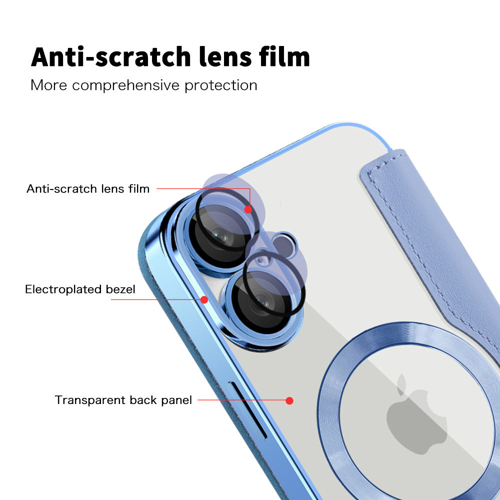 MagSafe futrola za Apple iPhone 16, Techsuit, SmartMag Book, Plava