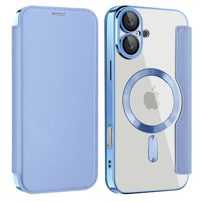 MagSafe futrola za Apple iPhone 16, Techsuit, SmartMag Book, Plava
