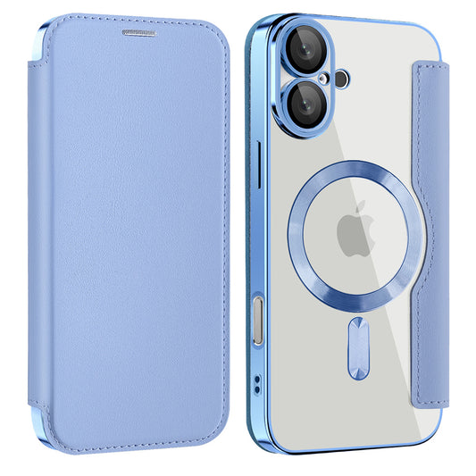 MagSafe futrola za Apple iPhone 16, Techsuit, SmartMag Book, Plava