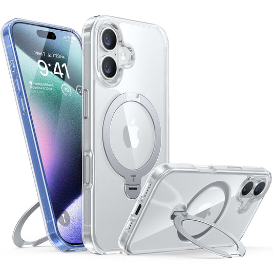 MagSafe futrola za Apple iPhone 16, Torras, Ostand Spin, Prozirna