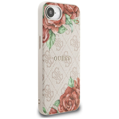 MagSafe futrola za Apple iPhone 16e, Guess, 4G Flowers Print, Roza