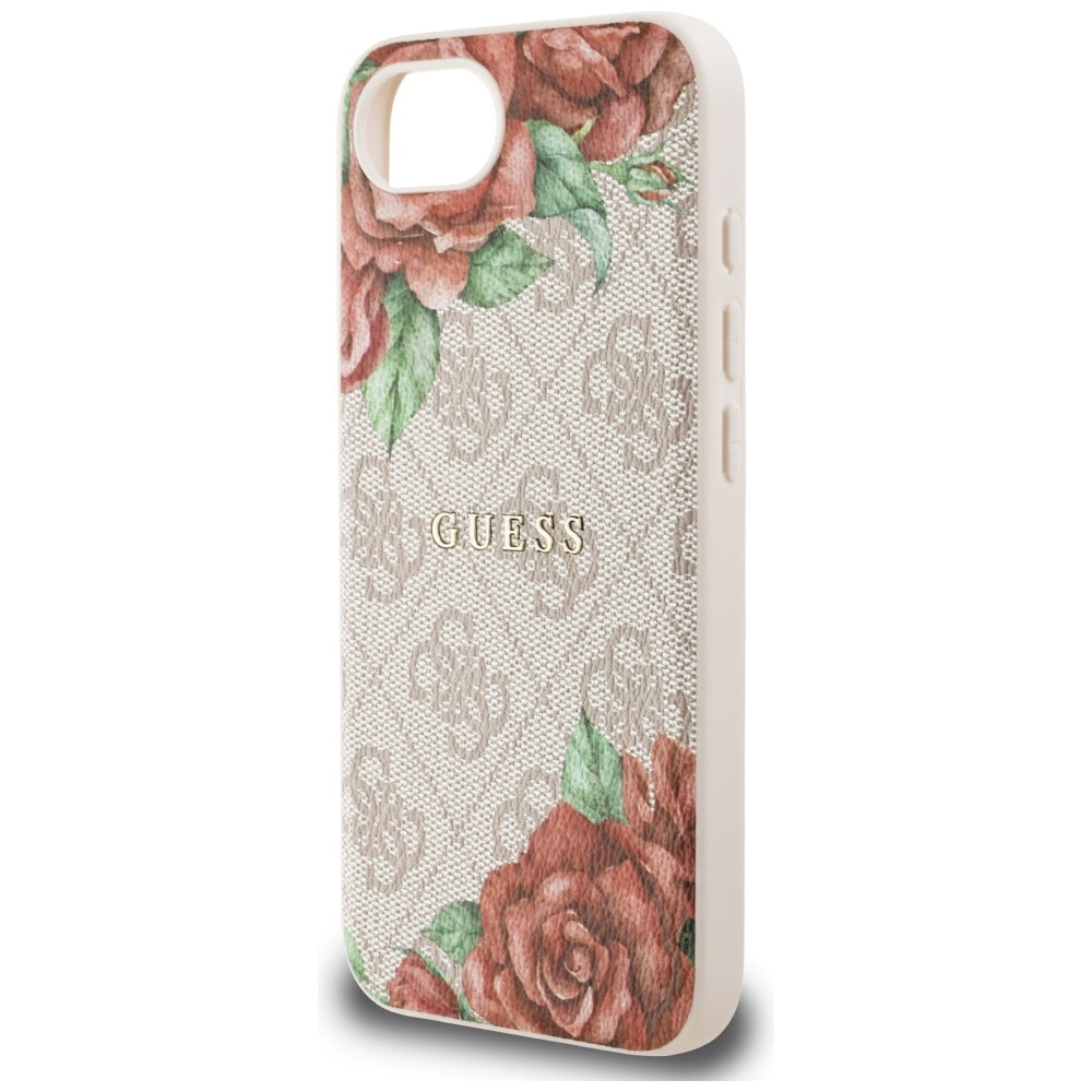 MagSafe futrola za Apple iPhone 16e, Guess, 4G Flowers Print, Roza