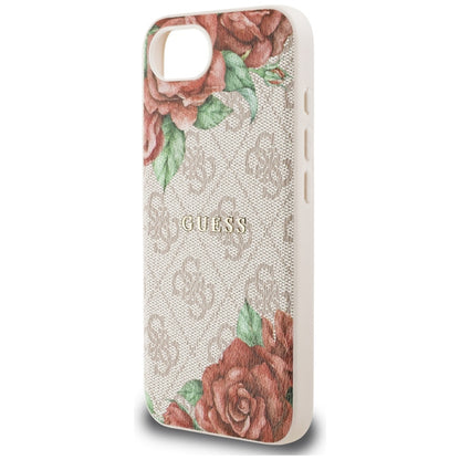 MagSafe futrola za Apple iPhone 16e, Guess, 4G Flowers Print, Roza