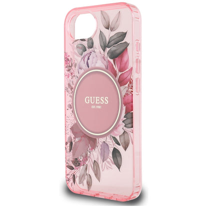 MagSafe torbica za Apple iPhone 16e, Guess, IML Flowers, Roza
