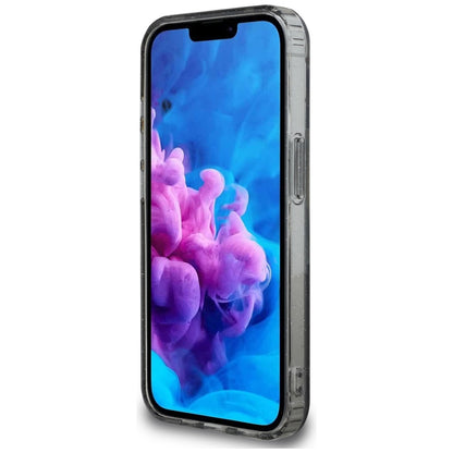 Futrola MagSafe za Apple iPhone 16e, Guess, IML Metal Glitter Flowers Triangle, Crna