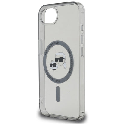 Futrola MagSafe za Apple iPhone 17e / 16e, Karl Lagerfeld, IML Metal Karl & Choupette's Heads, Crna