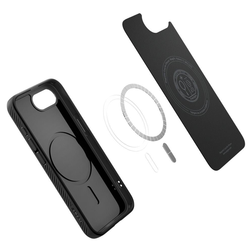 MagSafe futrola za Apple iPhone 17e / 16e, Spigen, Liquid Air, Mat Crna