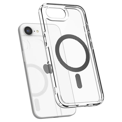MagSafe maska za Apple iPhone 17e / 16e, Spigen, Ultra Hybrid Carbon, Prozirna
