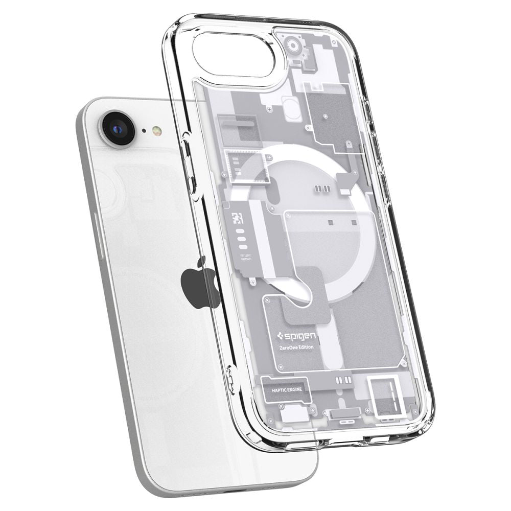 Futrola MagSafe za Apple iPhone 17e / 16e, Spigen, Ultra Hybrid Zero One, Bijela