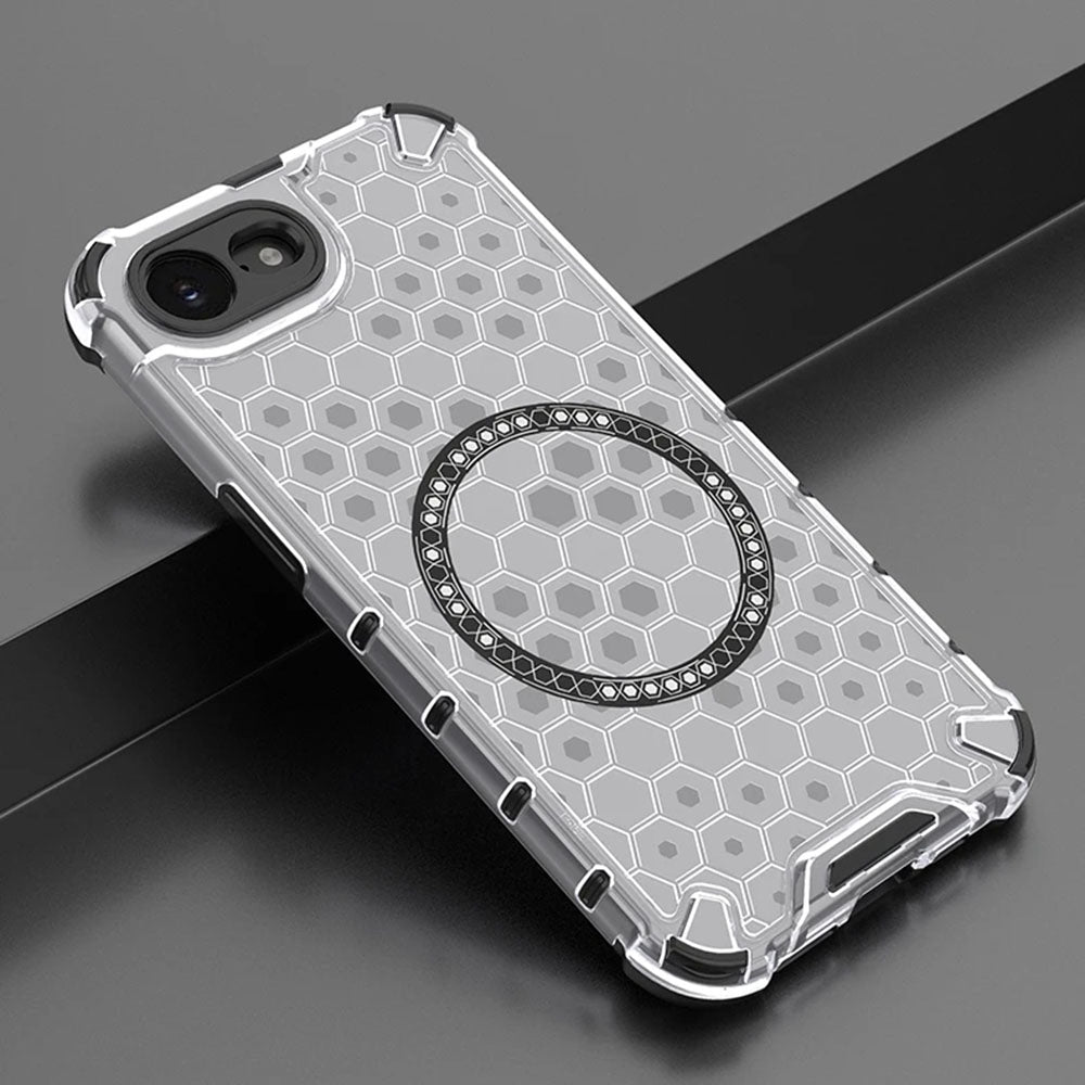 MagSafe futrola za Apple iPhone 17e / 16e, Techsuit, HoneyComb Shield, Bijela