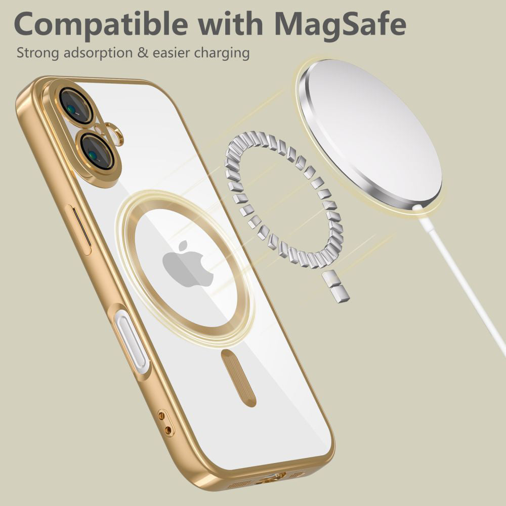 MagSafe futrola za Apple iPhone 17e / 16e, Techsuit, Luxury Crystal, Crna