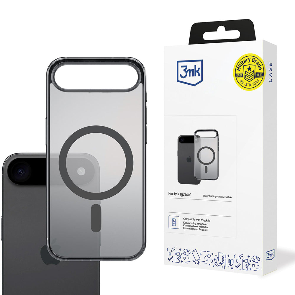 MagSafe futrola za Apple iPhone 17 Air, 3MK, Frosty MagCase, Crna