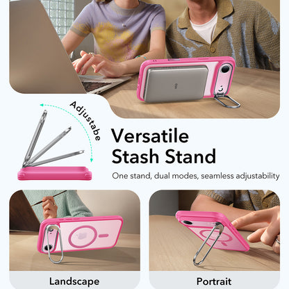 Futrola MagSafe za Apple iPhone 17 Air, ESR, Classic Hybrid Kickstand, Roza Satinirana