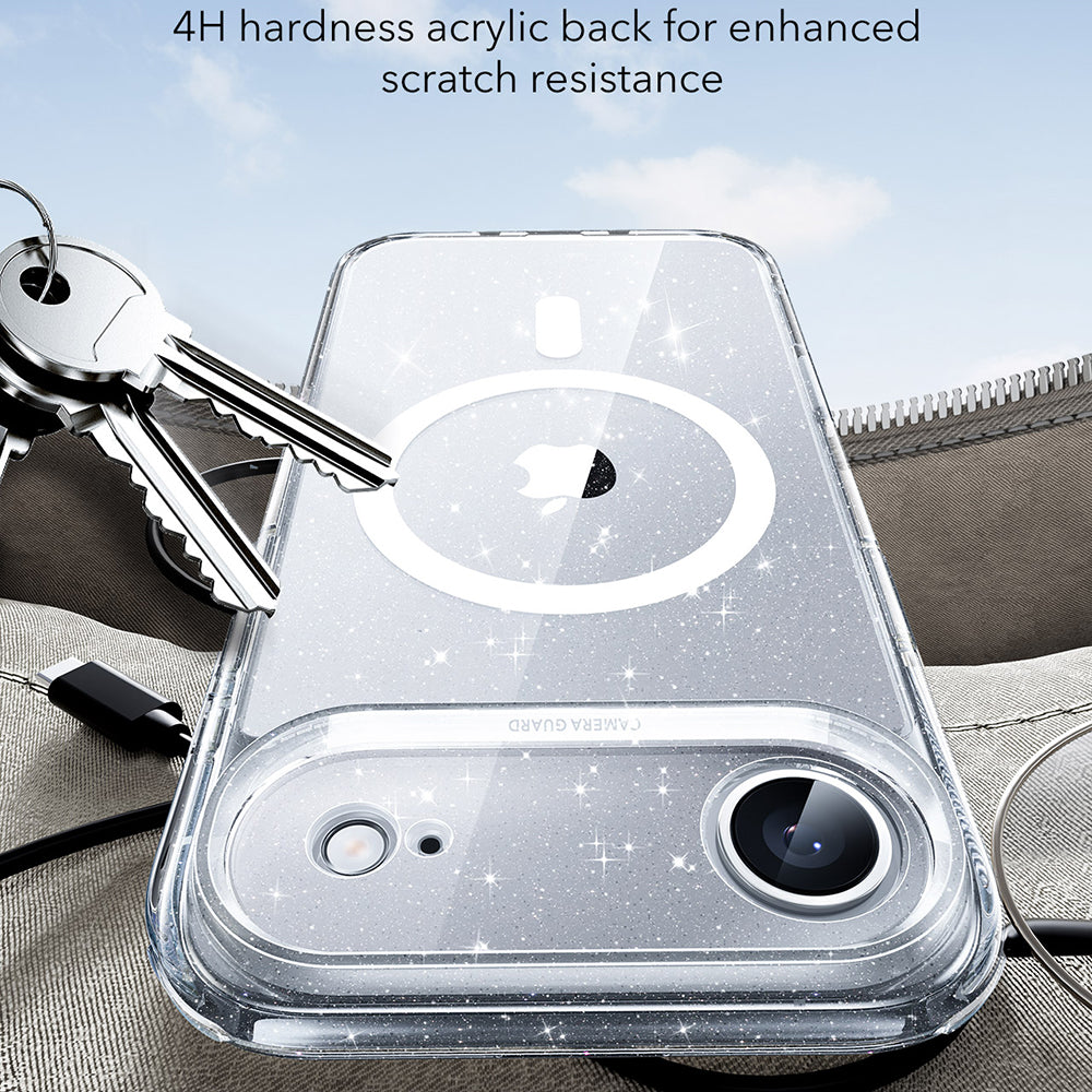 Futrola MagSafe za Apple iPhone 17 Air, ESR, Classic Hybrid Shimmer, Prozirna