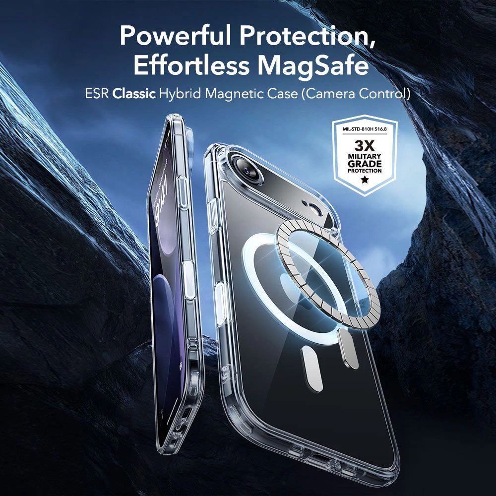MagSafe futrola za Apple iPhone 17 Air, ESR, Classic Hybrid sa zaštitnikom ekrana, Prozirna